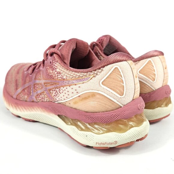 Asics Gel-Nimbus 23 Womens 8 Pink White Cushioned Running Shoes Comfort 1012A885 - Picture 5 of 16